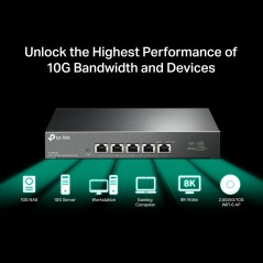 High-Speed Networking with Omada 5-Port 10G Desktop Switch TL-SX105 | Reliable and Ultra-Fast Connectivity